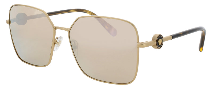 VERSACE 0VE2227 Frame MATTE GOLD Lens GRADIENT GOLD MIRROR