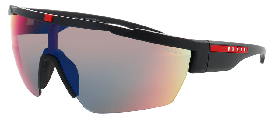 PRADA PS 03XS Frame BLACK Lens RED BLUE MIRROR