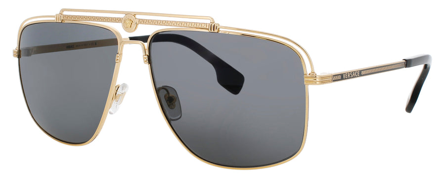 VERSACE 0VE2242 Frame GOLD Lens SMOKE
