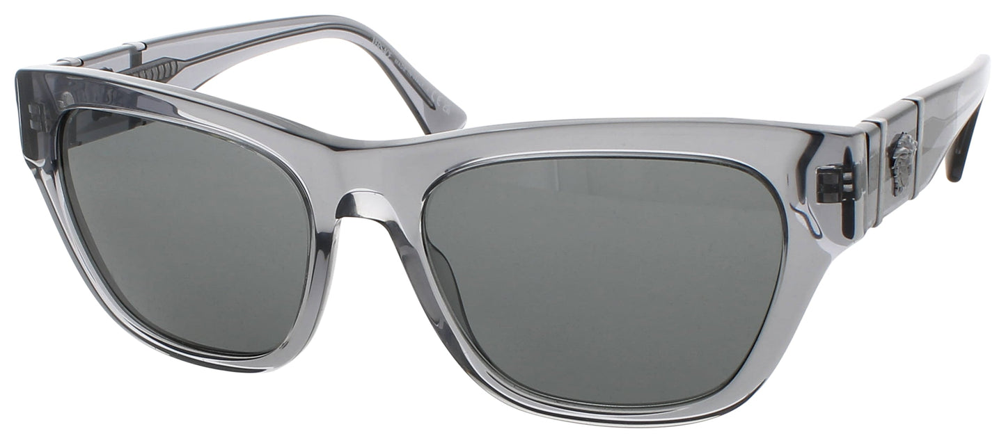 VERSACE 0VE4457 Frame TRANSPARENT GREY Lens DARK GREY
