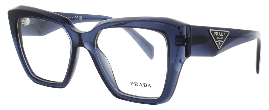 PRADA PR 09ZV Frame TRANSPARENT BLUE Lens DEMO