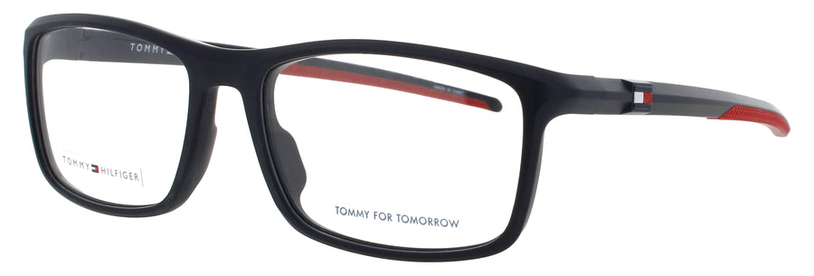 TOMMY HILFIGER TH 1956 Frame MATTE BLUE RED Lens DEMO