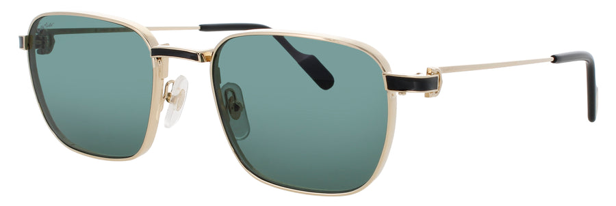 CARTIER CT0497S Frame GOLD / BLACK Lens GREEN GOLD MIRROR