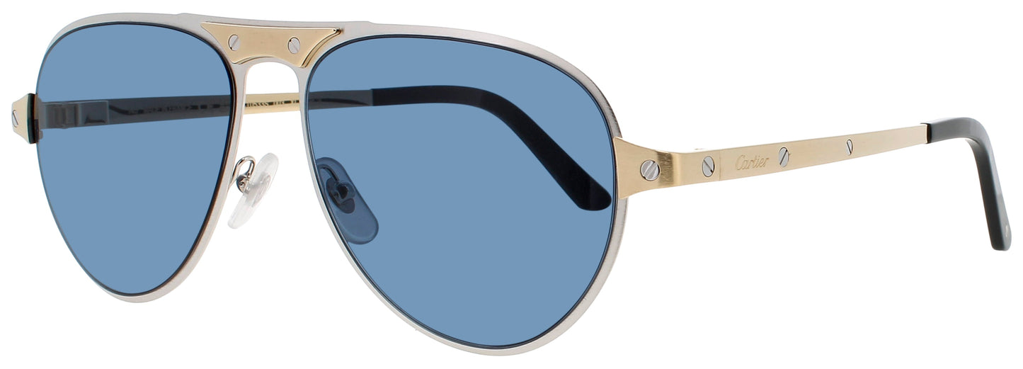 CARTIER CT0533S Frame SILVER Lens BLUE