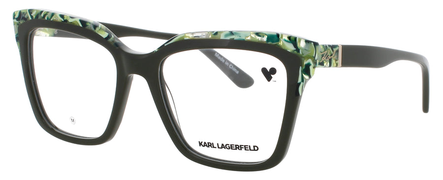 KARL LAGERFELD KL6130 Frame OLIVE GREEN/MARBLE Lens DEMO