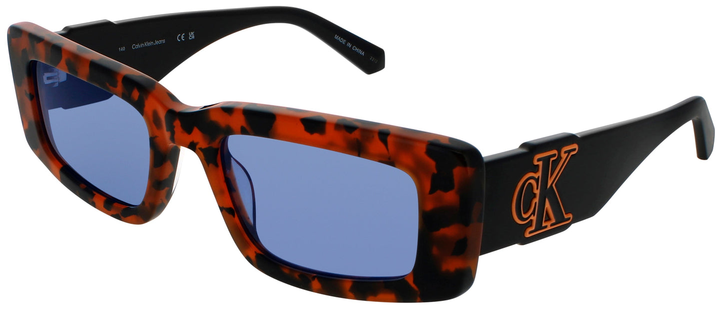 CALVIN KLEIN JEANS CKJ23609S Frame ORANGE HAVANA Lens BLUE