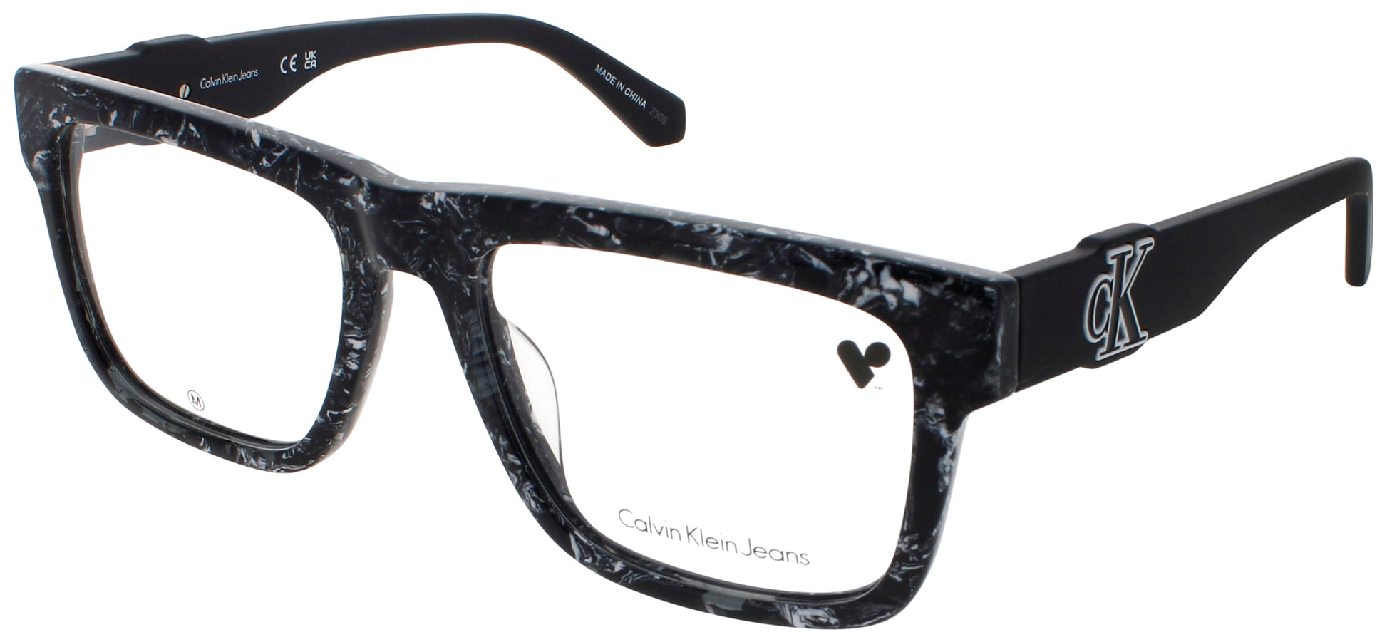 CALVIN KLEIN JEANS CKJ23647 Frame BLACK/WHITE Lens DEMO