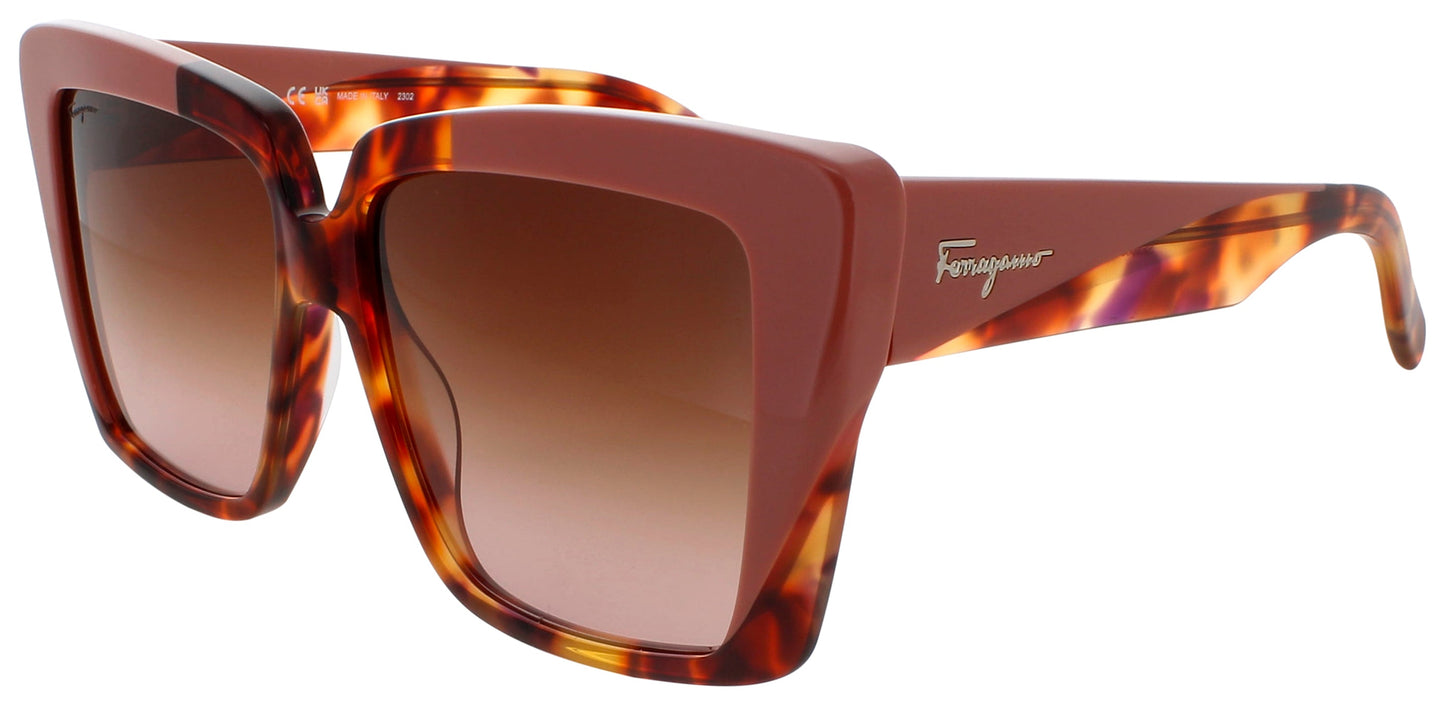 SALVATORE FERRAGAMO SF1060S Frame RED TORTOISE Lens BROWN GRADIENT