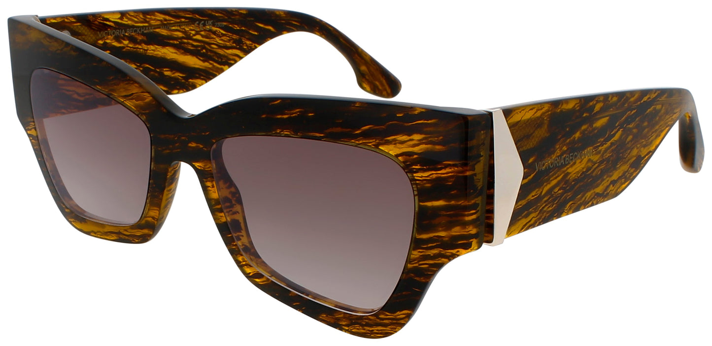 VICTORIA BECKHAM VB662S Frame TRANSLUCENT HORN Lens BROWN GRADIENT