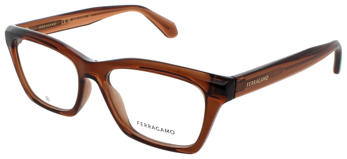 SALVATORE FERRAGAMO SF2986 Frame TRANSPARENT BROWN Lens DEMO