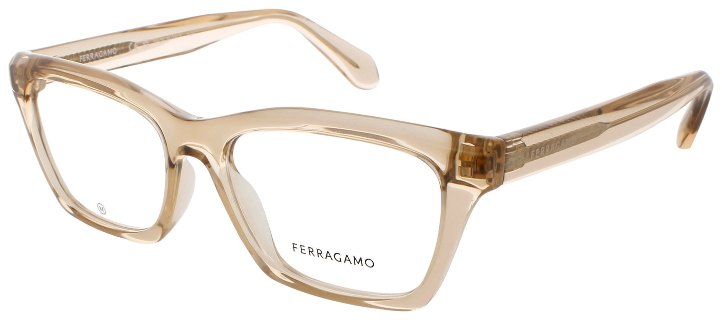 SALVATORE FERRAGAMO SF2986 Frame TRANSPARENT BEIGE Lens DEMO