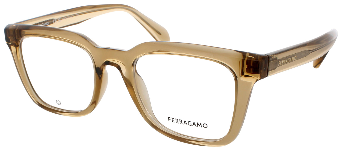 SALVATORE FERRAGAMO SF2990 Frame TRANSPARENT LIGHT BROWN Lens DEMO