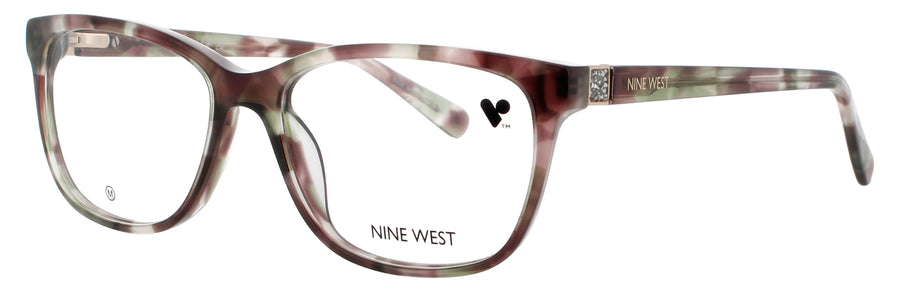 NINE WEST NW5214 N Frame GREEN / PLUM TORTOISE Lens DEMO