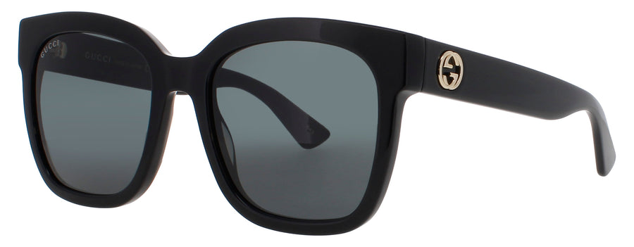 GUCCI GG0034SN Frame BLACK/GOLD Lens GREY