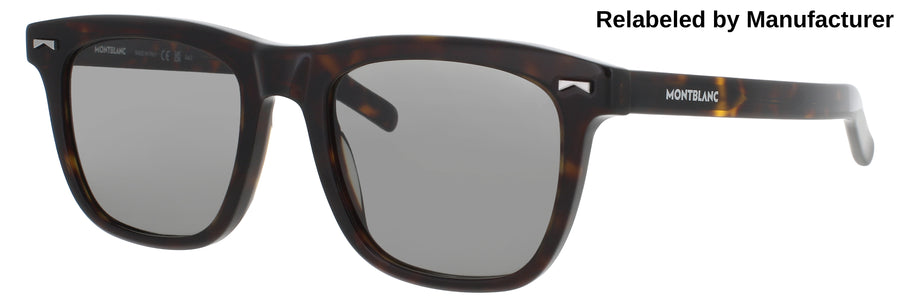 MONTBLANC MB0226S Frame HAVANA Lens GREEN TINT