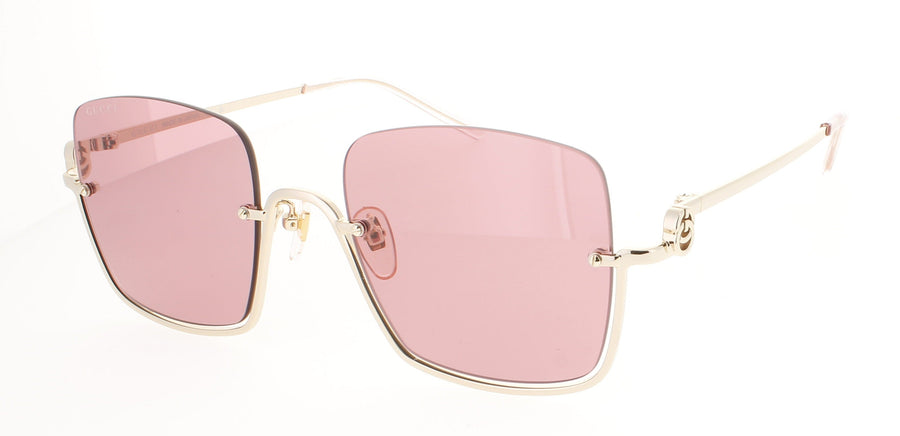 GUCCI GG1279S Frame GOLD Lens RED