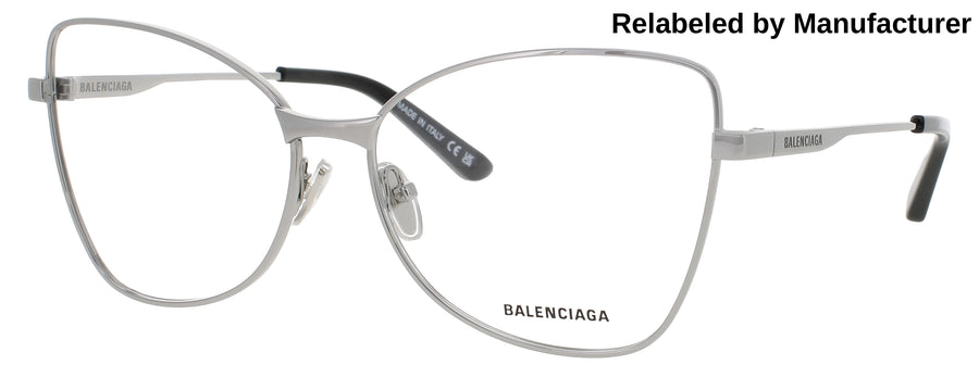 BALENCIAGA BB0282O Frame RUTHENIUM Lens DEMO