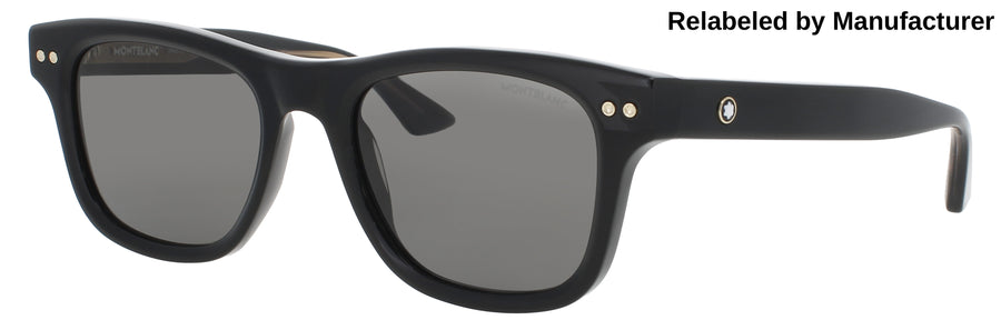 MONTBLANC MB0254S Frame BLACK Lens SMOKE POLARIZED