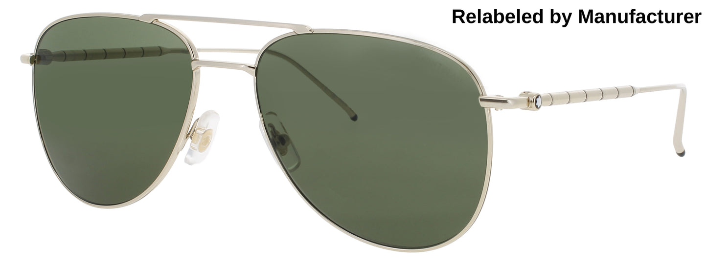 MONTBLANC MB0311S Frame GOLD Lens GREEN TINT