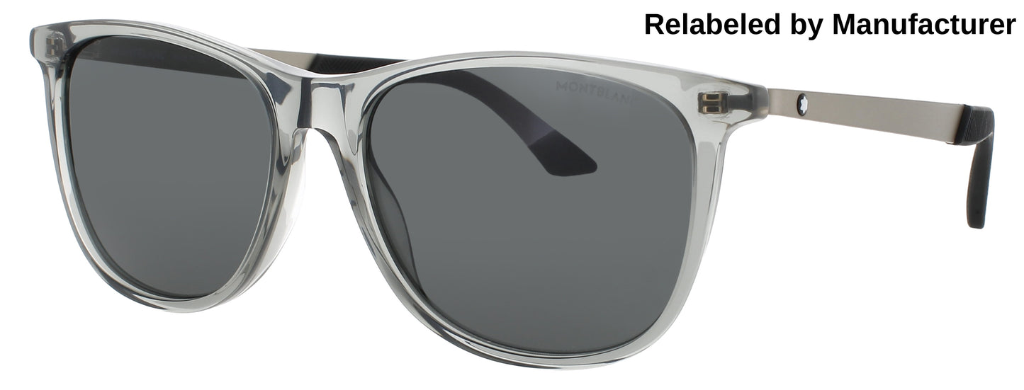 MONTBLANC MB0330S Frame GREY/GOLD Lens SMOKE