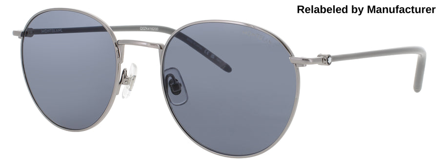 MONTBLANC MB0343SA Frame RUTHENIUM Lens BLUE TINT
