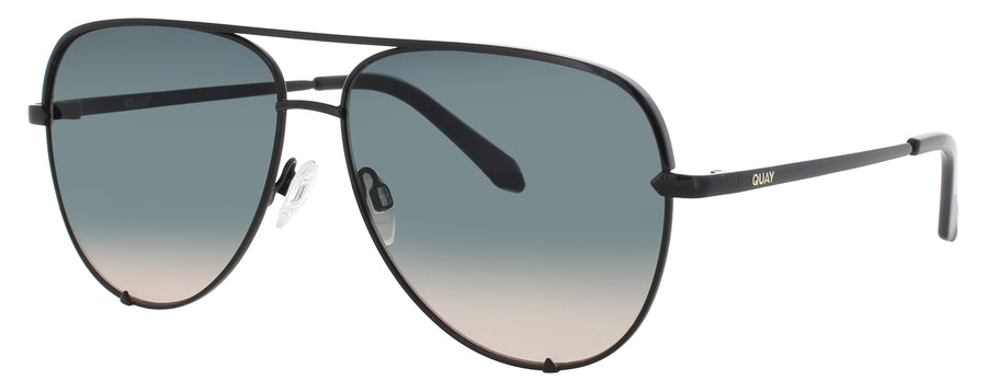 QUAY HIGH KEY EXTRA LARGE Frame BLACK Lens PALM TAUPE