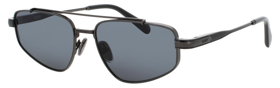 QUAY PIT STOP Frame GUNMETAL Lens SMOKE