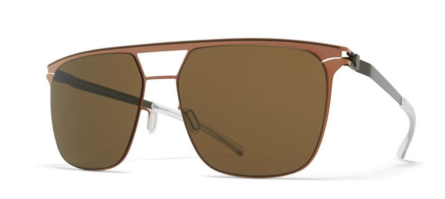 MYKITA DURAN Frame SHINY COPPER CAMOU GREEN Lens RAW BROWN