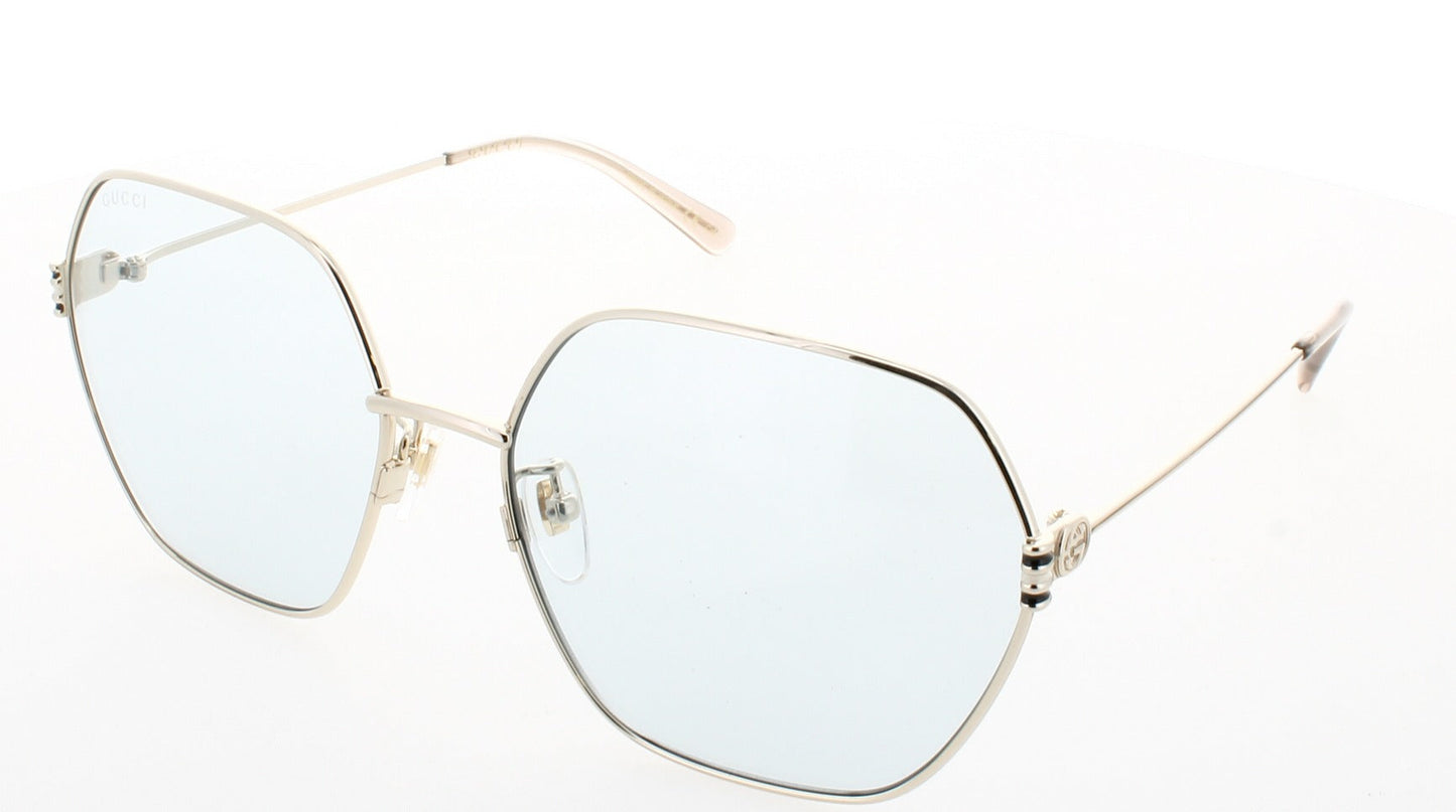 GUCCI GG1285SA Frame GOLD Lens LIGHT BLUE