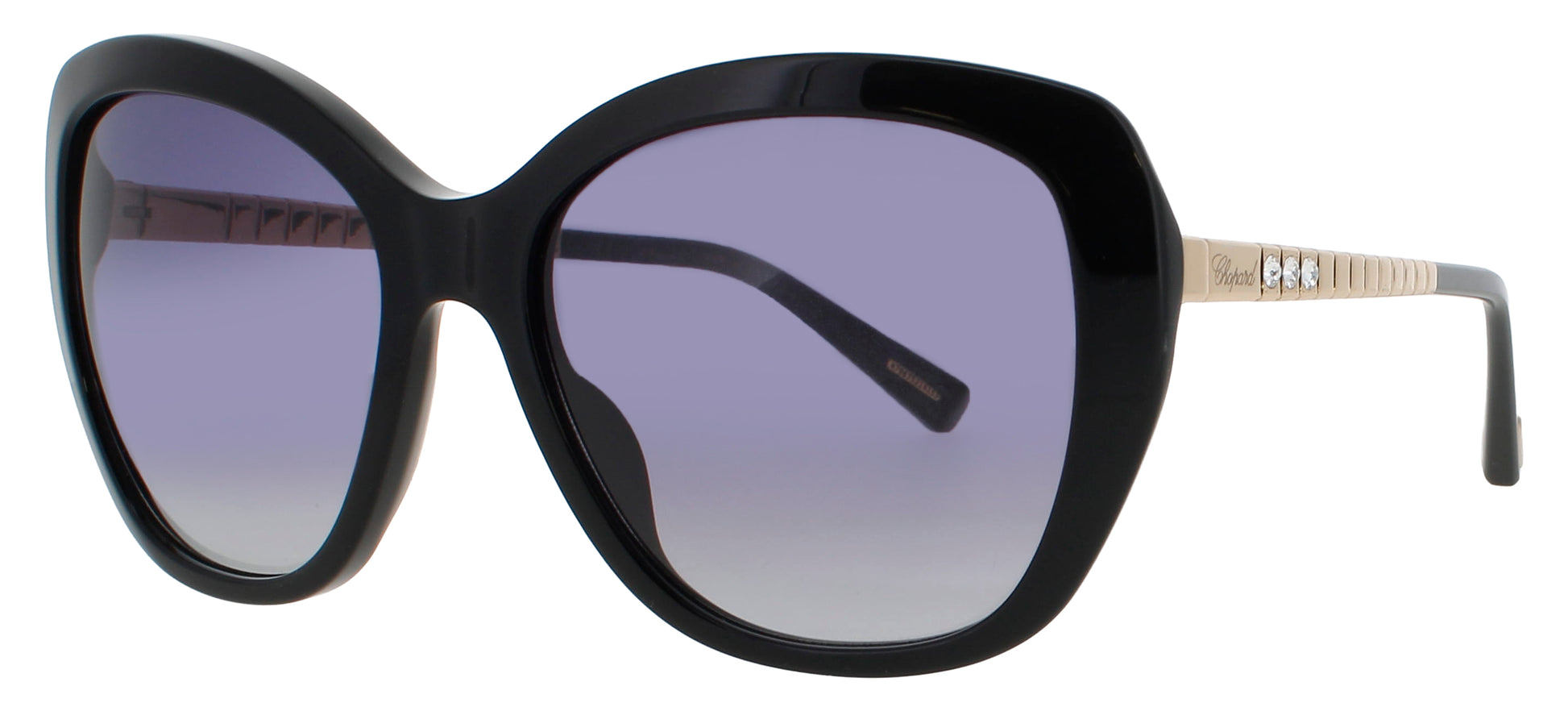 CHOPARD SCH259S Frame BLACK/GOLD Lens PURPLE GRADIENT