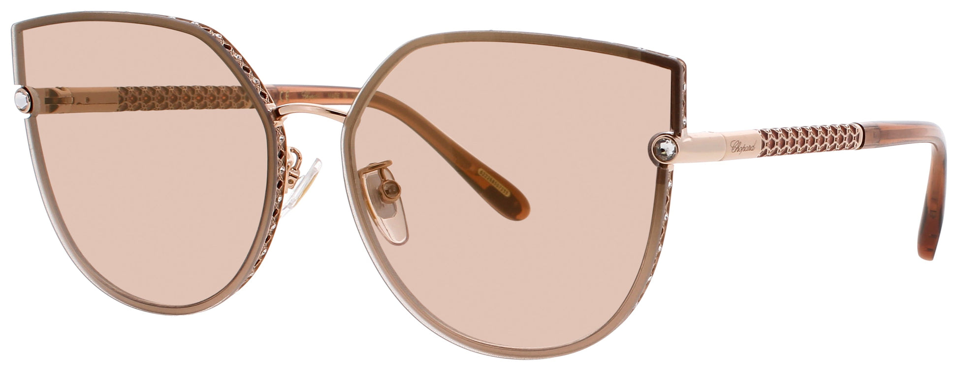 CHOPARD SCHF78S Frame COPPER GOLD Lens BROWN MIRROR