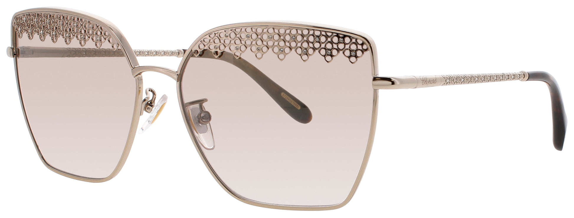 CHOPARD SCHF76S Frame LIGHT GOLD Lens BROWN MIRROR