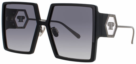 Philipp Plein SPP028M Frame BLACK Lens LIGHT GREY GRADIENT