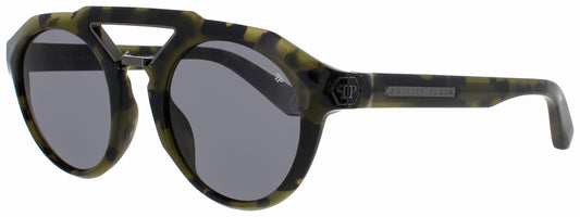 Philipp Plein SPP045M Frame GREEN HAVANA Lens GREY GRADIENT