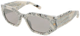 Philipp Plein SPP066M Frame MARMORIZED IVORY Lens GREY GRADIENT
