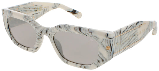 Philipp Plein SPP066M Frame MARMORIZED IVORY Lens GREY GRADIENT