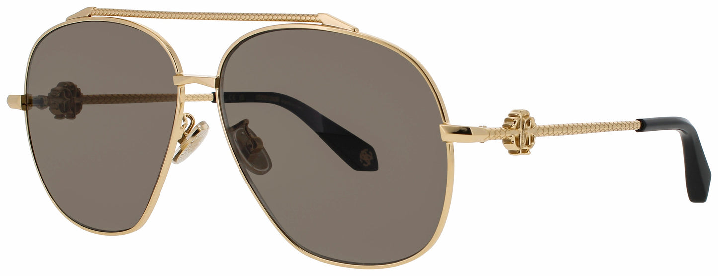 Roberto Cavalli SRC008V Frame YELLOW GOLD Lens BROWN GRADIENT