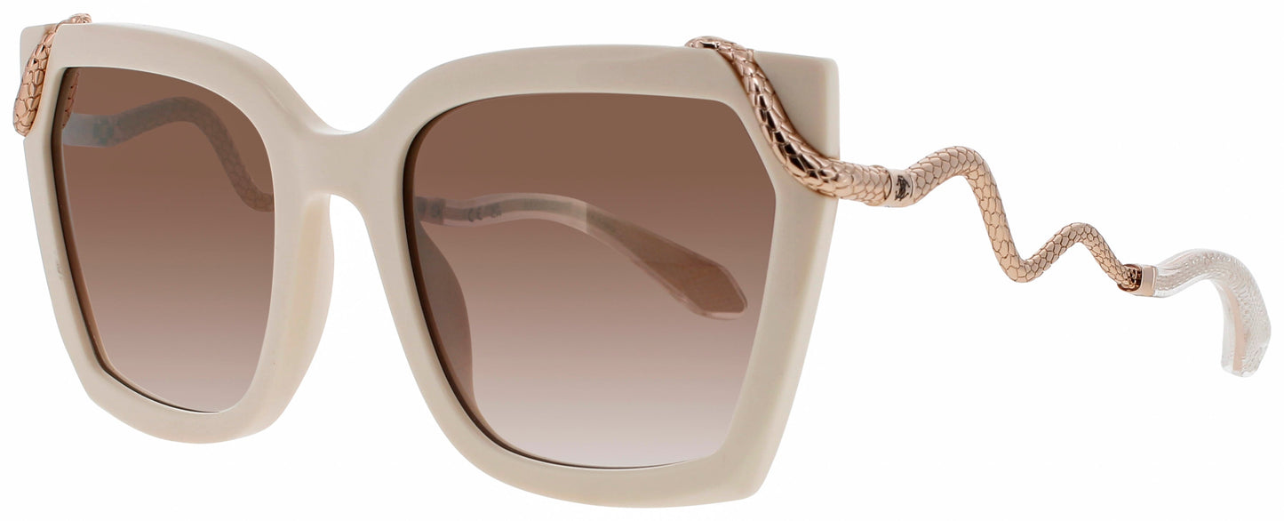 Roberto Cavalli SRC034M Frame SHINY FULL BEIGE Lens LIGHT BROWN