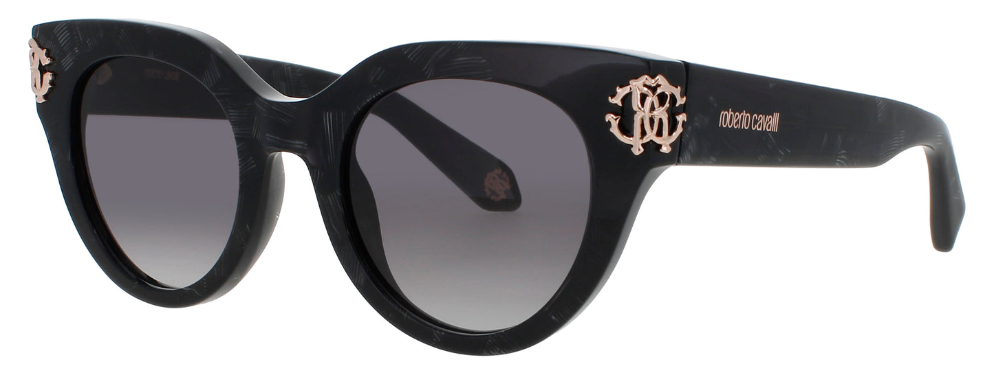 ROBERTO CAVALLI SRC065M Frame BLACK/WHITE Lens BLACK