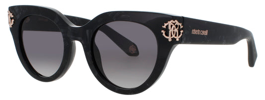 ROBERTO CAVALLI SRC065M Frame BLACK/WHITE Lens BLACK