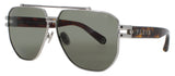 PHILIPP PLEIN SPP185 Frame PALLADIUM/BLACK  Lens GREEN  