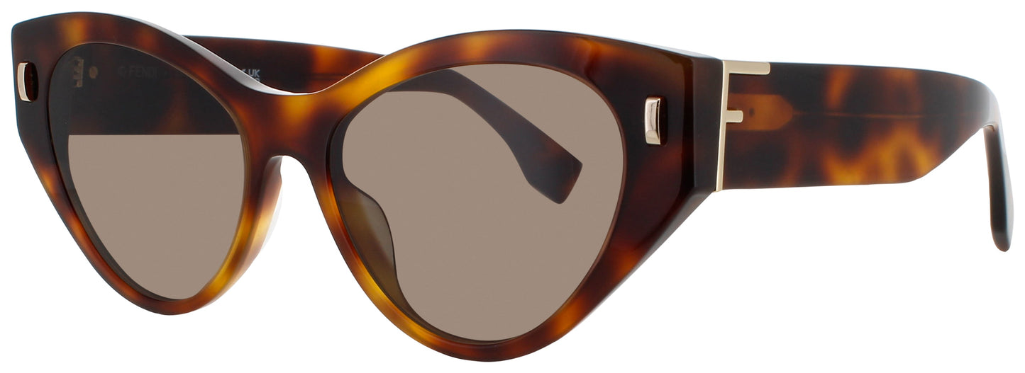 FENDI FE40035I Frame CLASSIC HAVANA/DARK BROWN Lens DARK BROWN