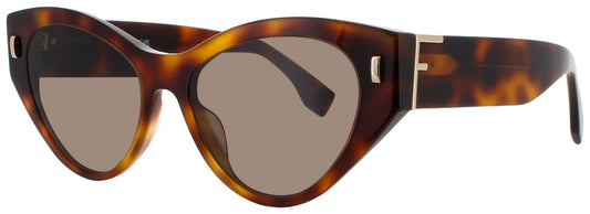 FENDI FE40035I Frame CLASSIC HAVANA/DARK BROWN Lens DARK BROWN