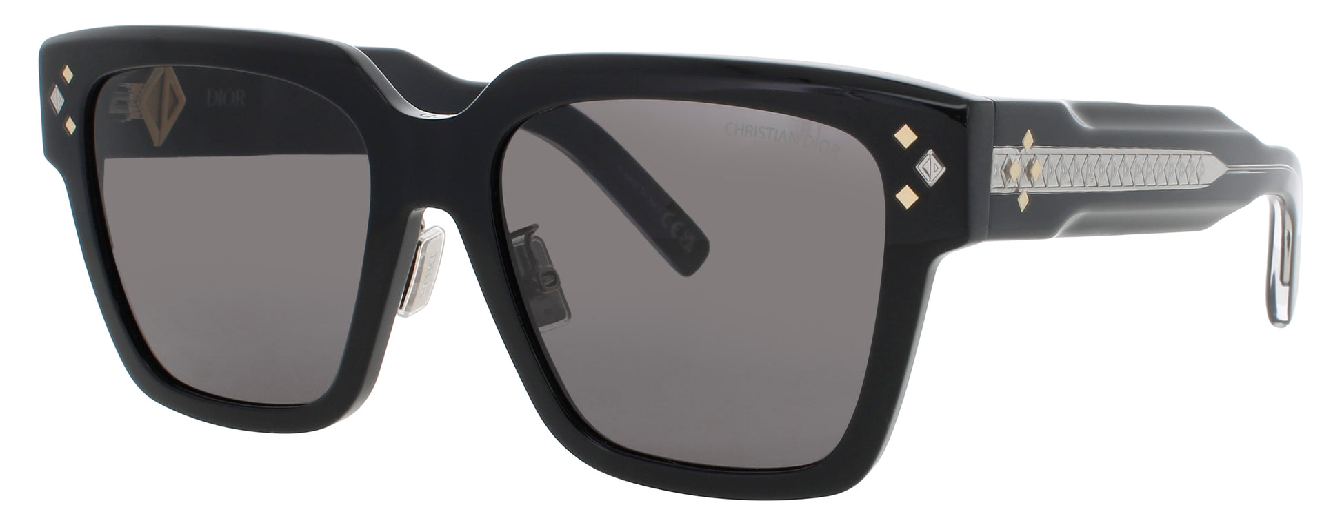 DIOR DM40084F Frame SHINY BLACK  Lens  SMOKE
