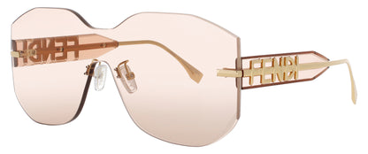 FENDI FE40067U Frame SHINY GOLD  Lens BORDEAUX