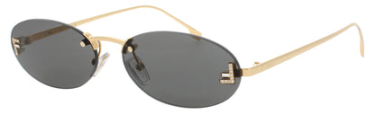 FENDI FE4075US Frame SHINY ENDURA GOLD Lens  SMOKE