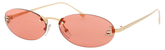 FENDI FE4075US Frame SHINY ENDURA GOLD Lens BROWN TINT