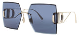 DIOR CD40101U Frame SHINY GOLD DH  Lens BLUE TINT