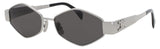 CELINE CL40254U Frame SHINY PALLADIUM Lens SMOKE