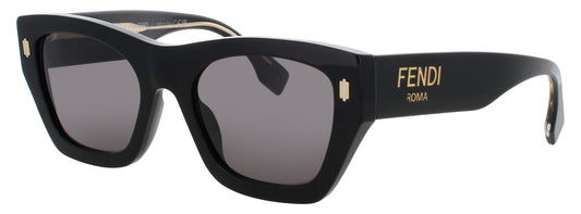 FENDI FE40100I Frame SHINY BLACK Lens SMOKE